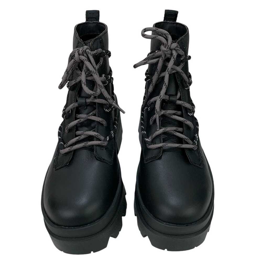 UGG Boots Brisbane Leather Ankle Lace Up NWT Black Size 9 Whimsigoth Grunge - Picture 8 of 10